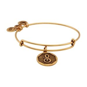 Alex and Ani Initial 'S' Charm Bangle (Goldtone)